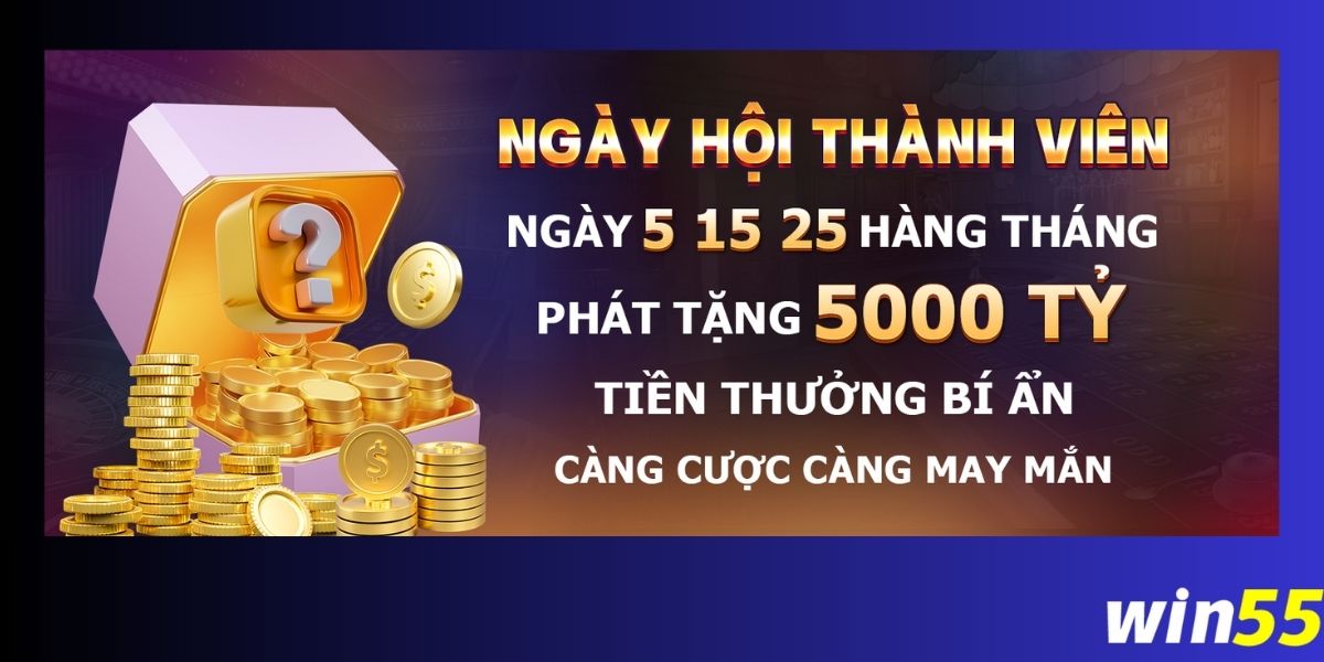 5 lưu ý cần biết để nhận thưởng từ ưu đãi Win55 ngày hội thành viên