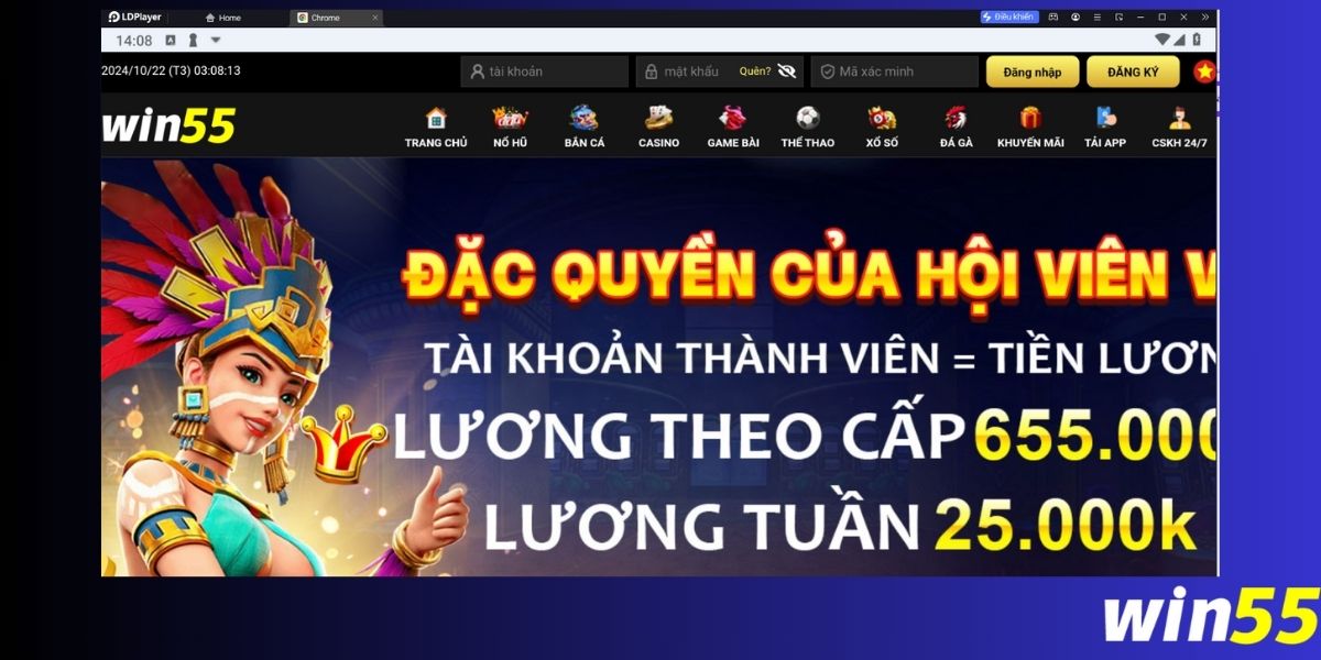 Hướng dẫn chơi Win55 trên giả lập Ldplayer chi tiết